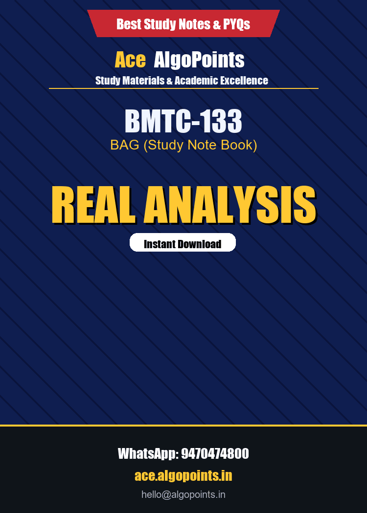 BMTC-133 - Real Analysis