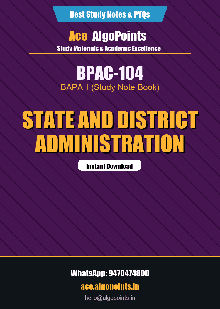 BPAC-104 - State and District Administration