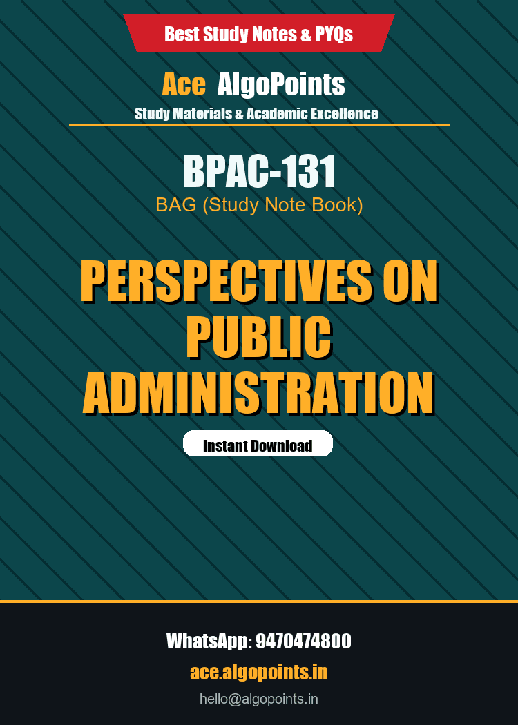 BPAC-131 - Perspectives on Public Administration