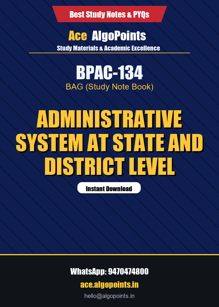 BPAC-134 - Administrative System at State and District Level