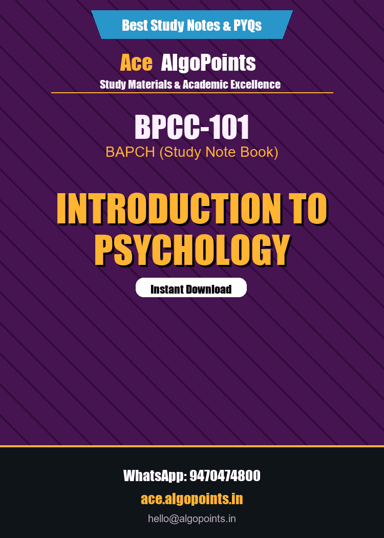 BPCC-101 - Introduction to Psychology