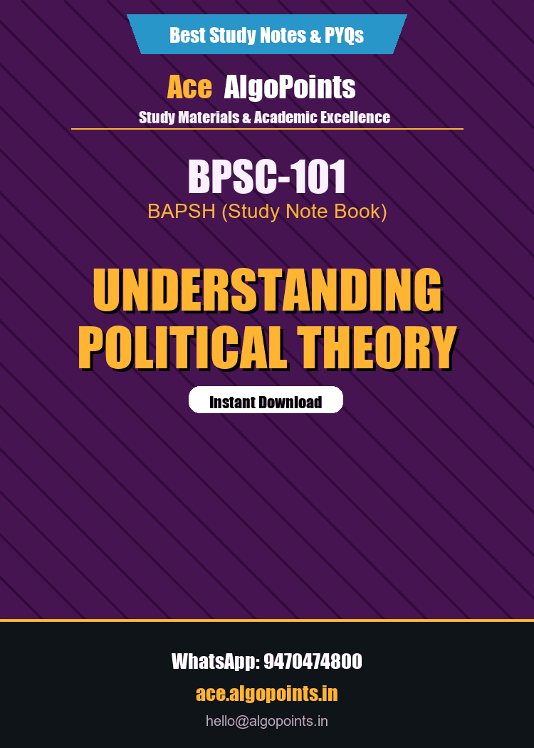 BPSC-101 - Understanding Political Theory