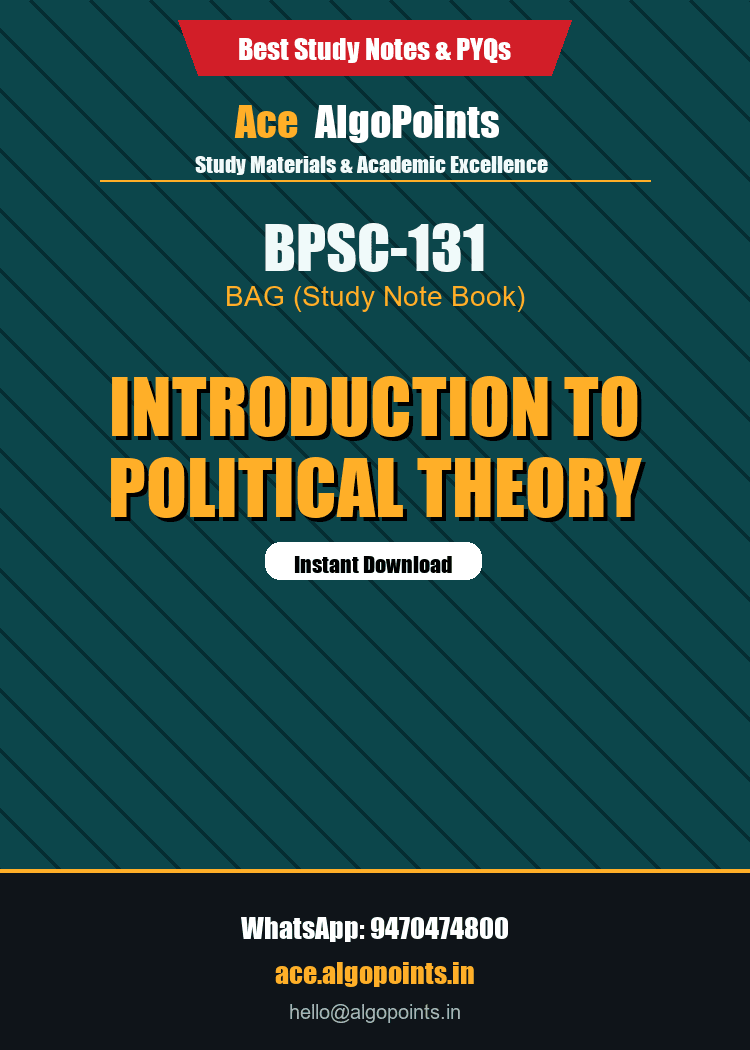 BPSC-131 - Introduction to Political Theory