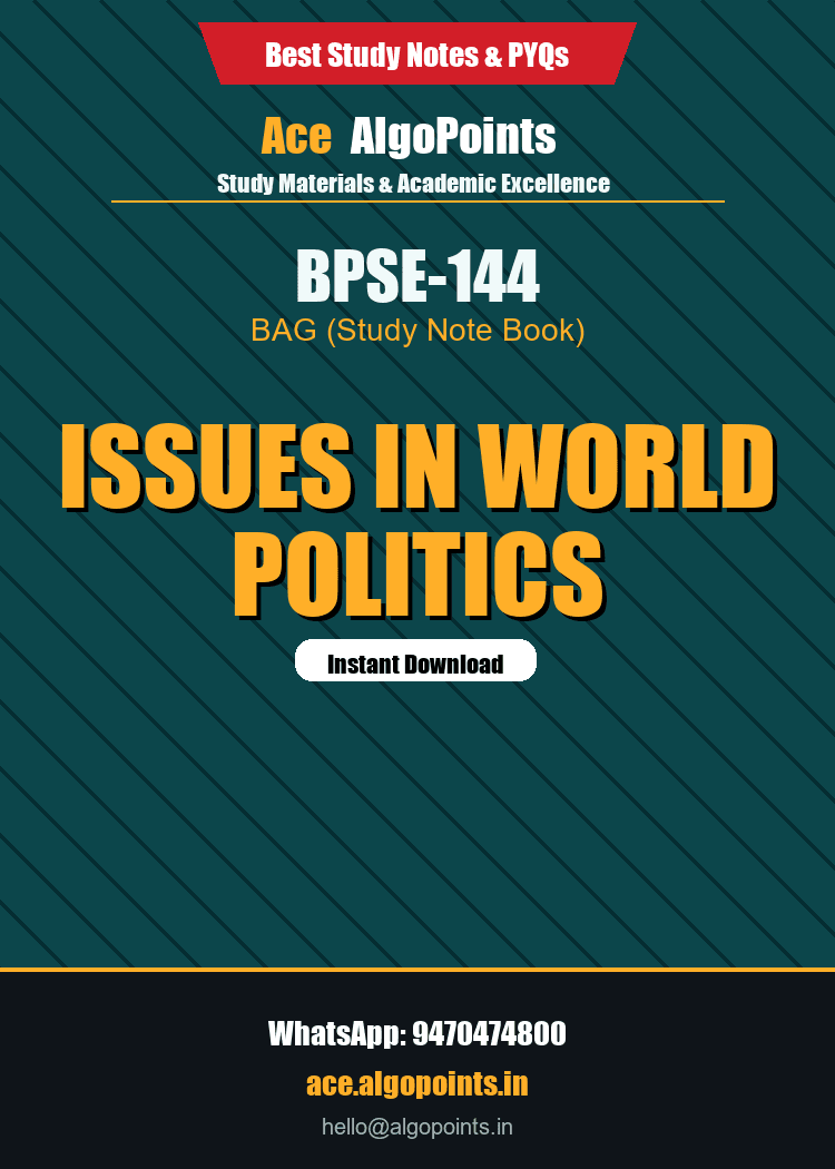 BPSE-144 - Issues in World Politics