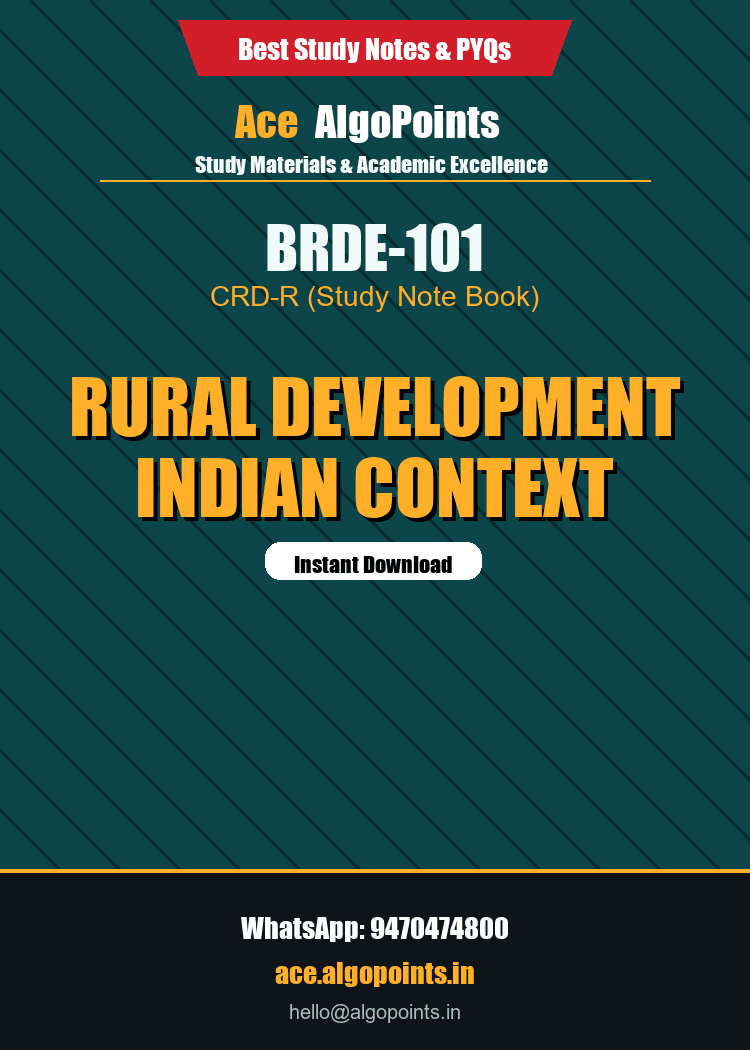 BRDE-101 - Rural Development Indian Context