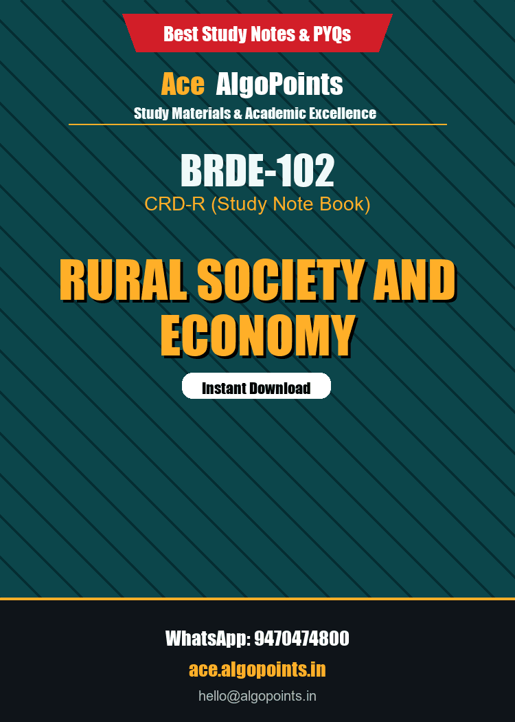 BRDE-102 - Rural Society and Economy