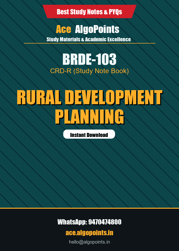 BRDE-103 - Rural Development Planning