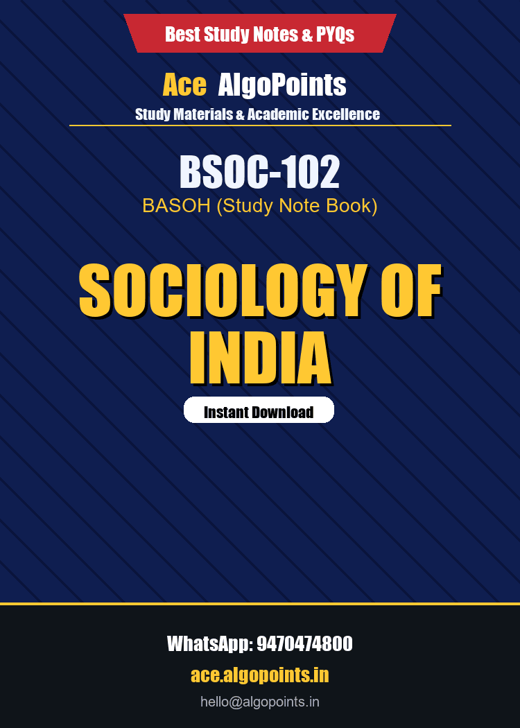 BSOC-102 - Sociology of India