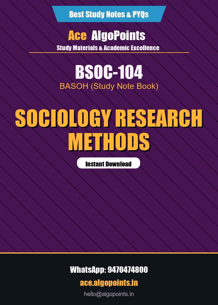 BSOC-104 - Sociology Research Methods