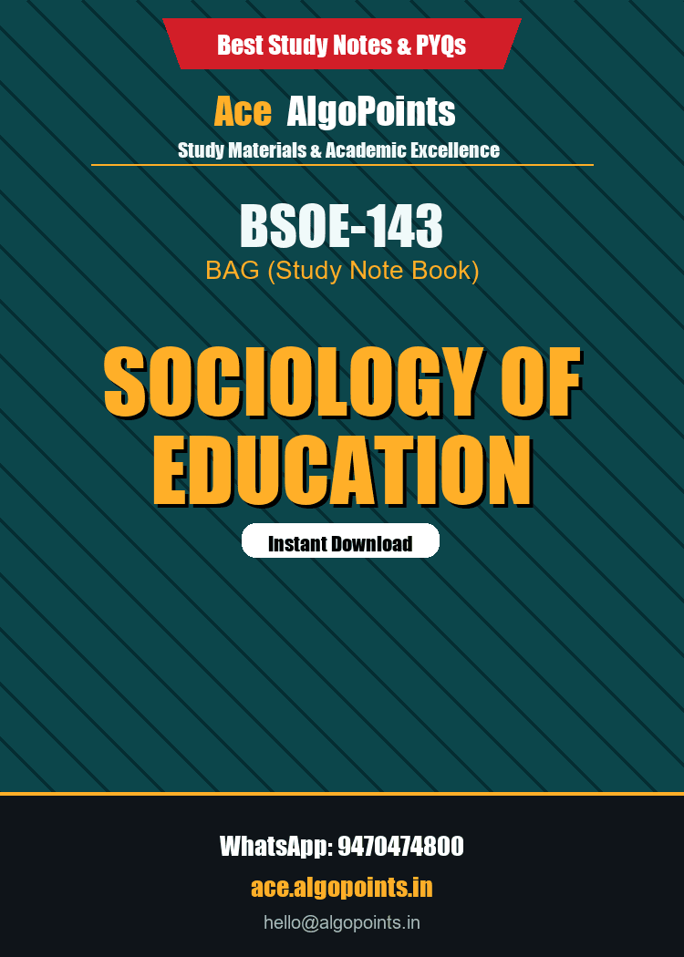BSOE-143 - Sociology of Education