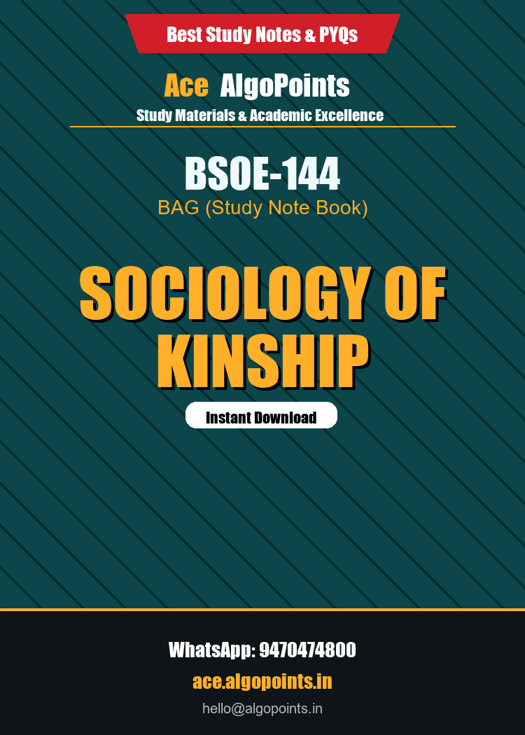 BSOE-144 - Sociology of Kinship