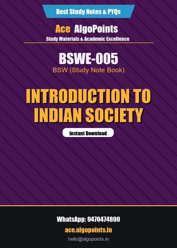 BSWE-005 - Introduction to Indian Society