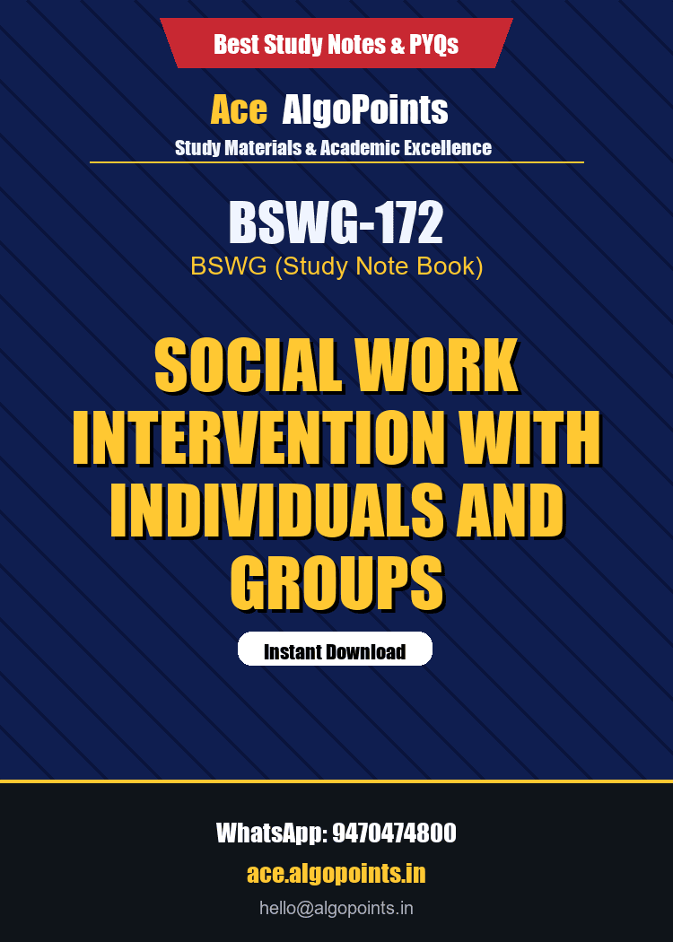 BSWG-172 - Social Work Intervention with Individuals and Groups