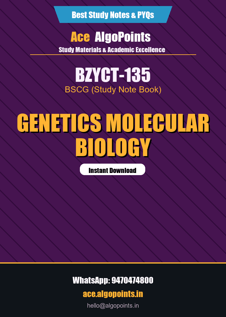 BZYCT-135 - Genetics Molecular Biology