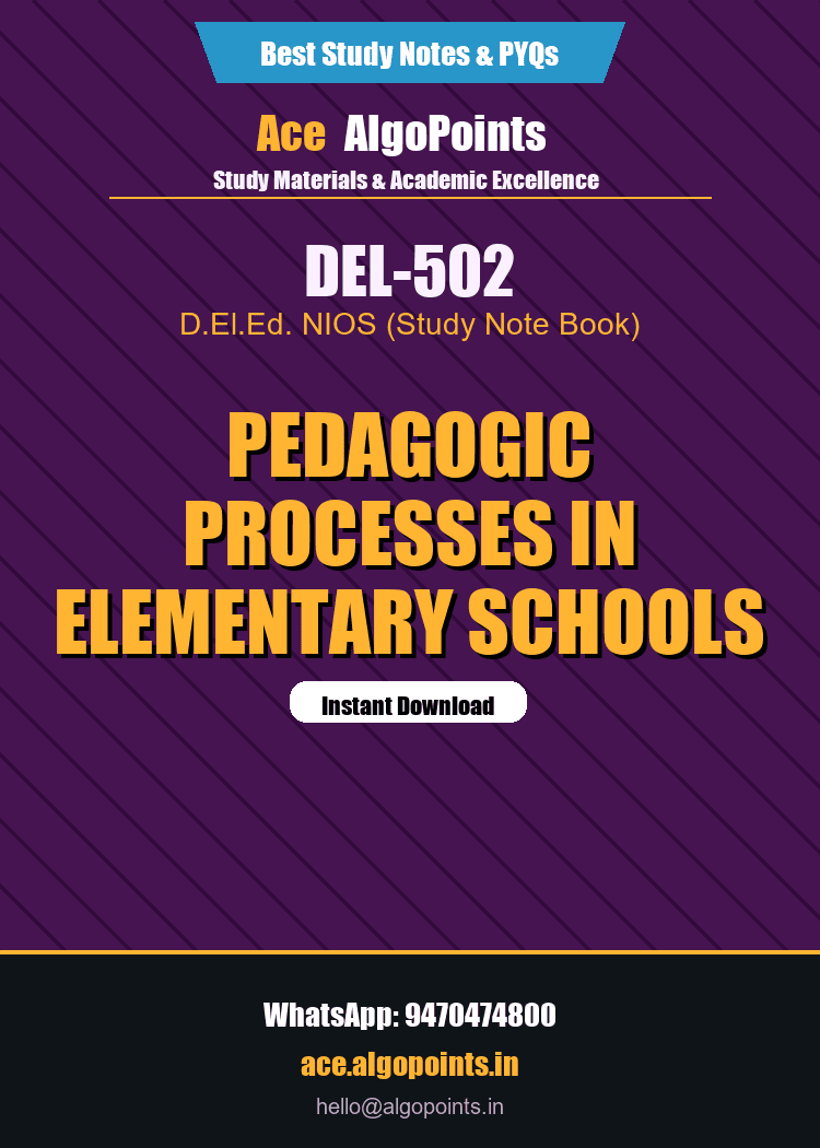 DEL-502 - Pedagogic Processes in Elementary Schools