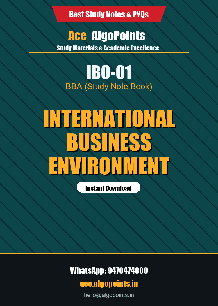IBO-01 - International Business Environment