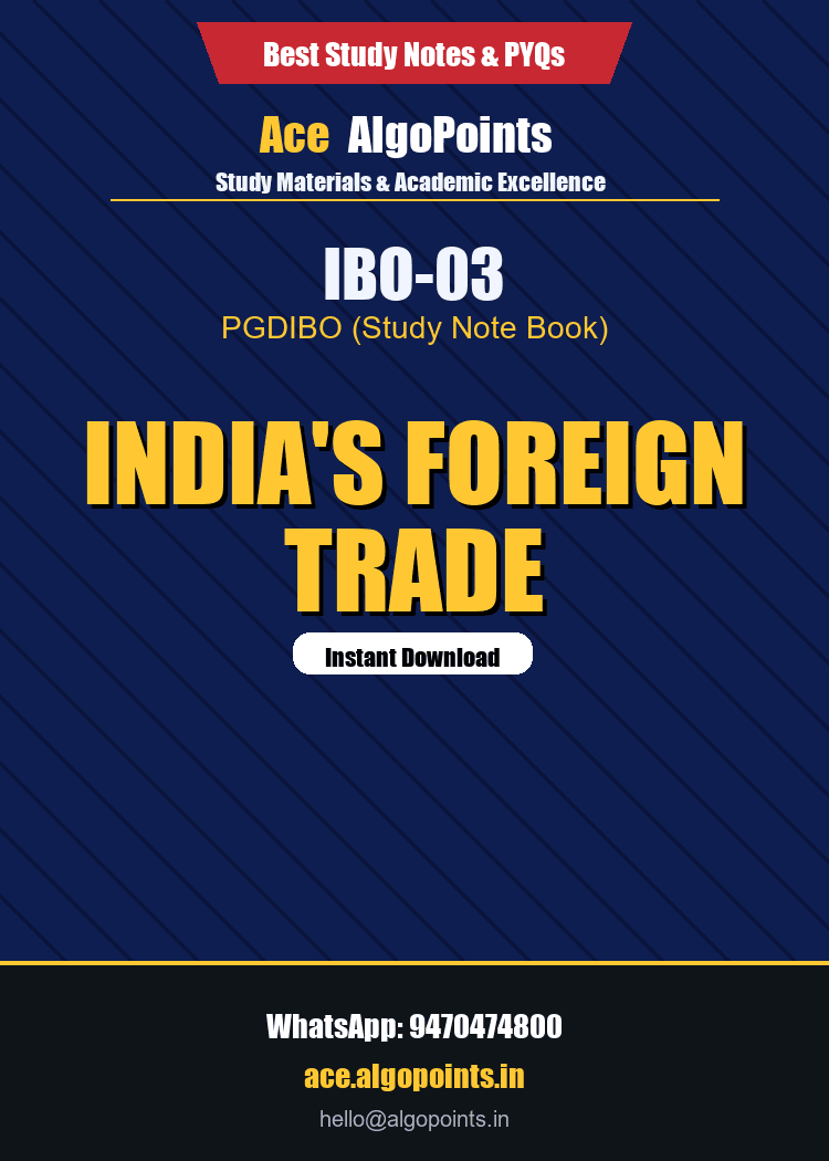 IBO-03 - India's Foreign Trade