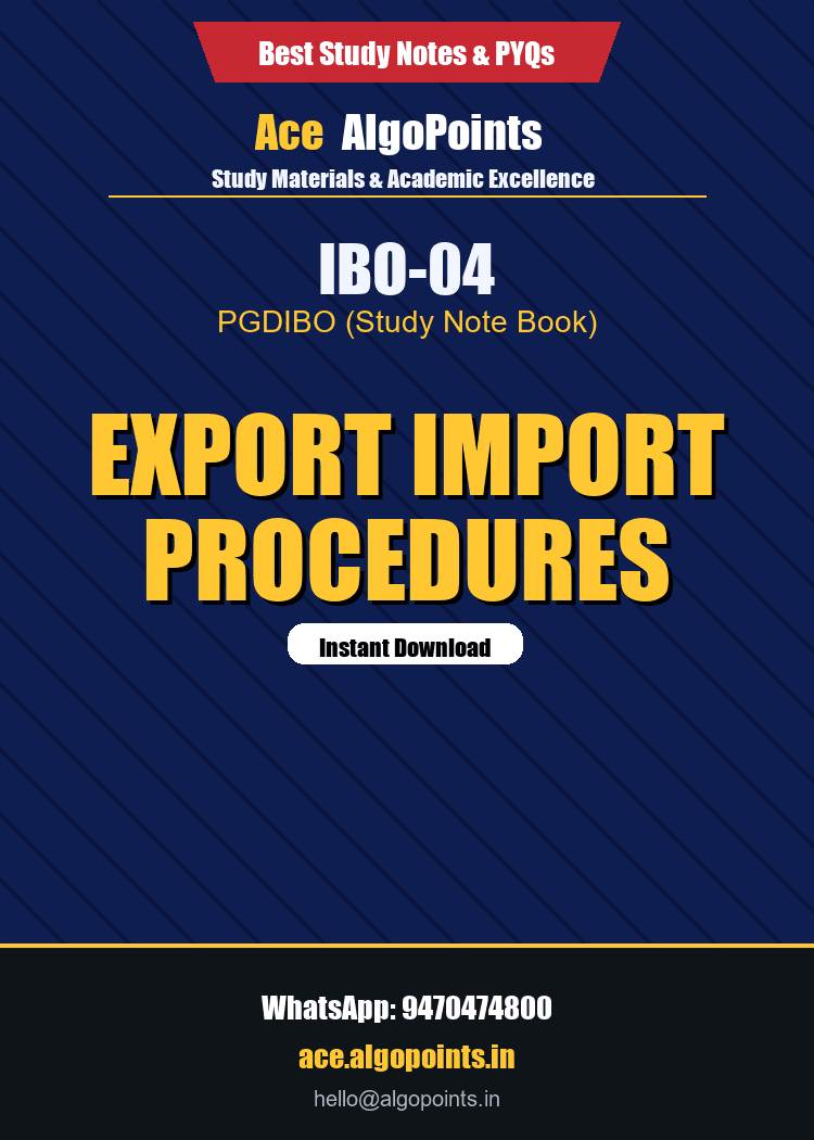 IBO-04 - Export Import Procedures