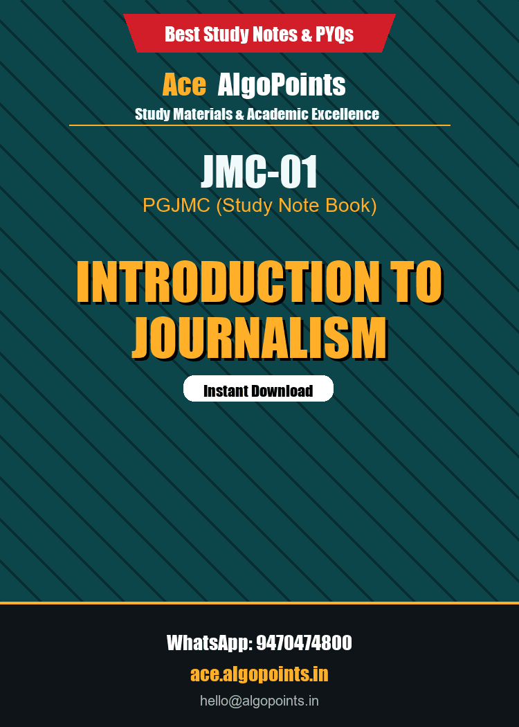 JMC-01 - Introduction to Journalism
