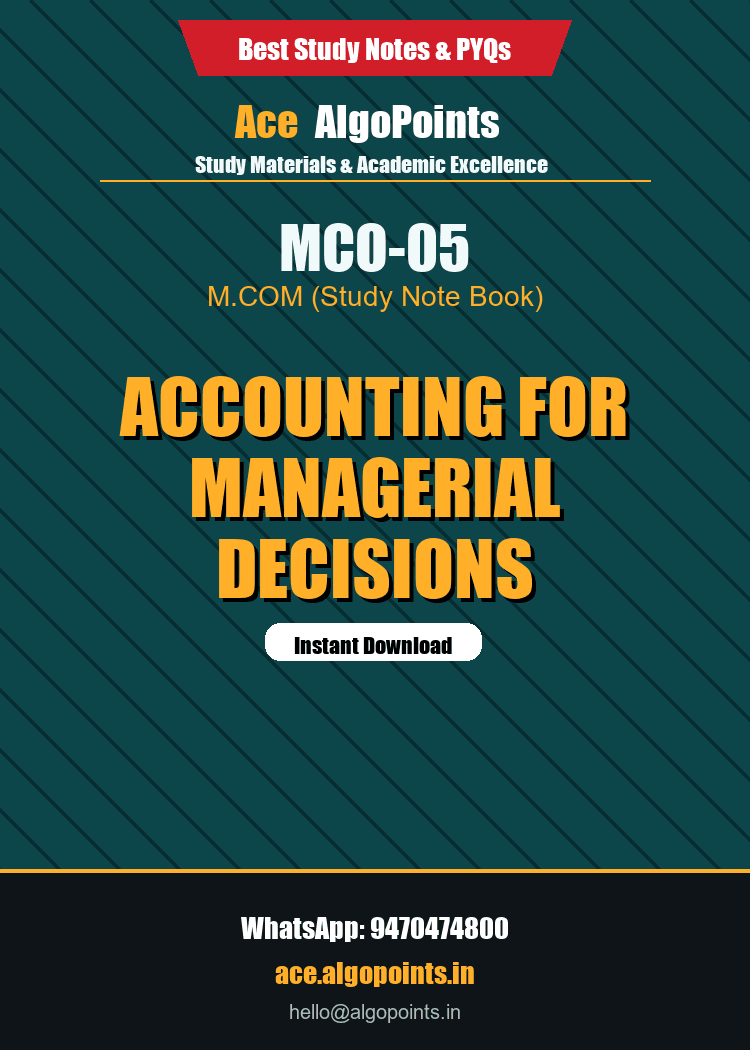 MCO-05 - Accounting for Managerial Decisions
