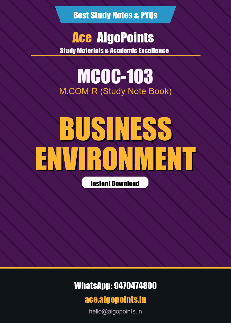 MCOC-103 - Business Environment
