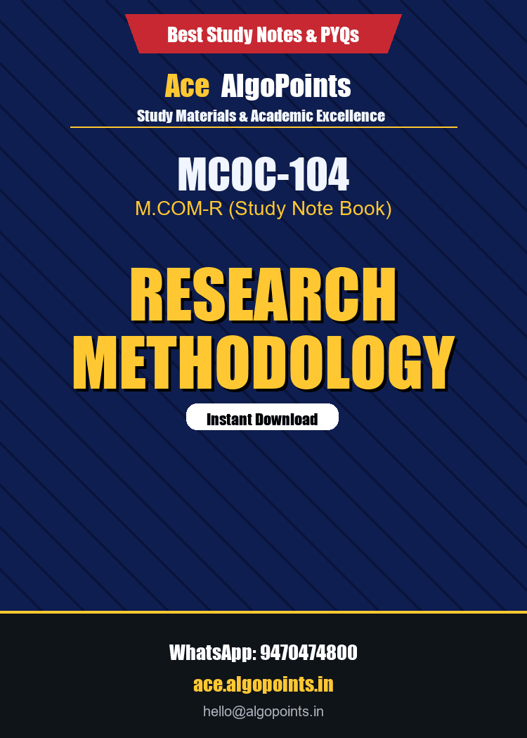 MCOC-104 - Research Methodology