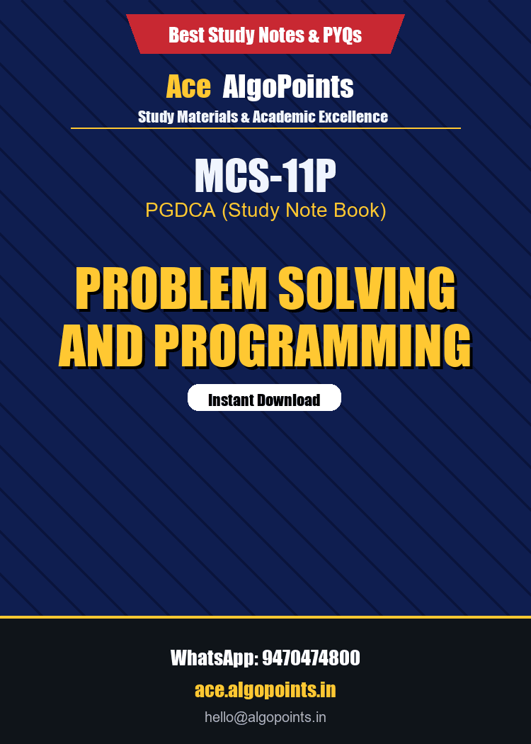 MCS-11P - Problem Solving and Programming