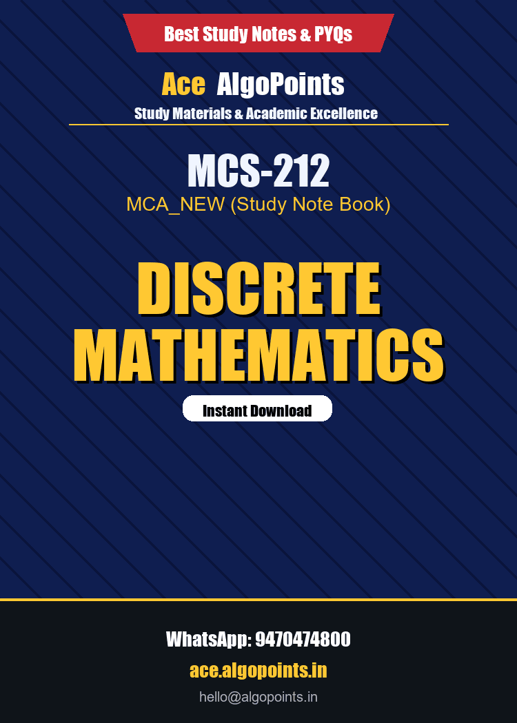 MCS-212 - Discrete Mathematics