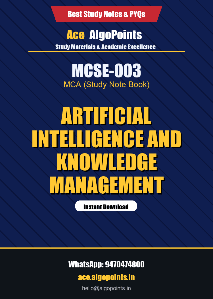 MCSE-003 - Artificial Intelligence and Knowledge Management
