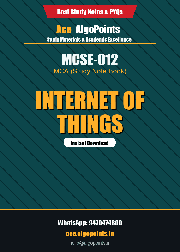 MCSE-012 - Internet of Things