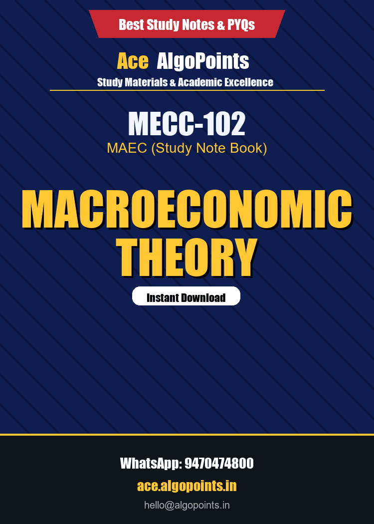 MECC-102 - Macroeconomic Theory