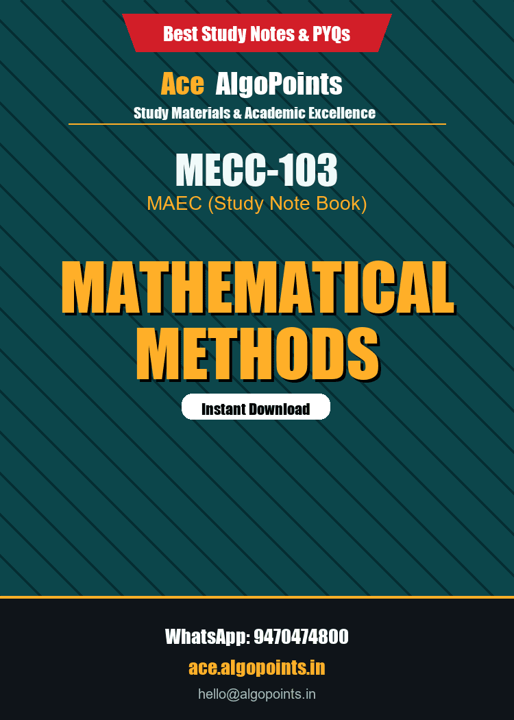 MECC-103 - Mathematical Methods