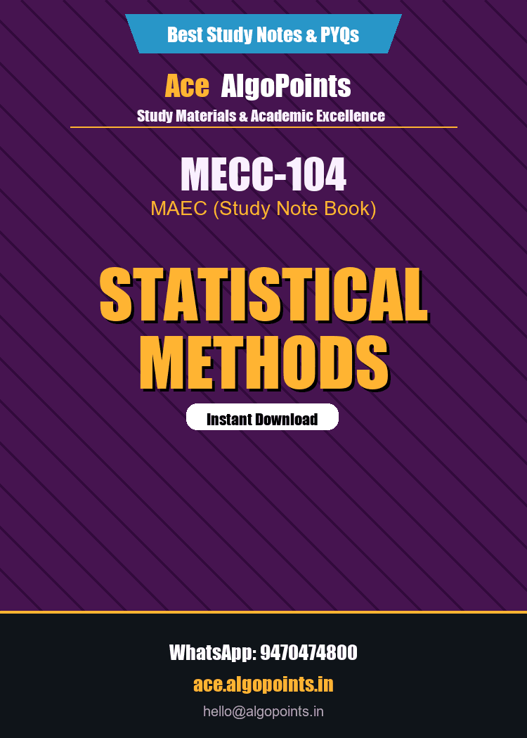 MECC-104 - Statistical Methods