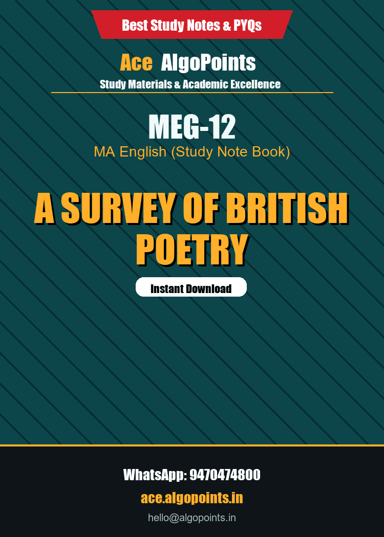 MEG-12 - A Survey of British Poetry