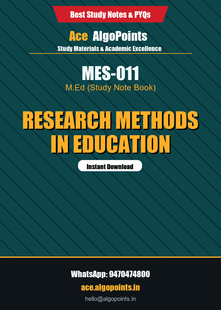 MES-011 - Research Methods in Education