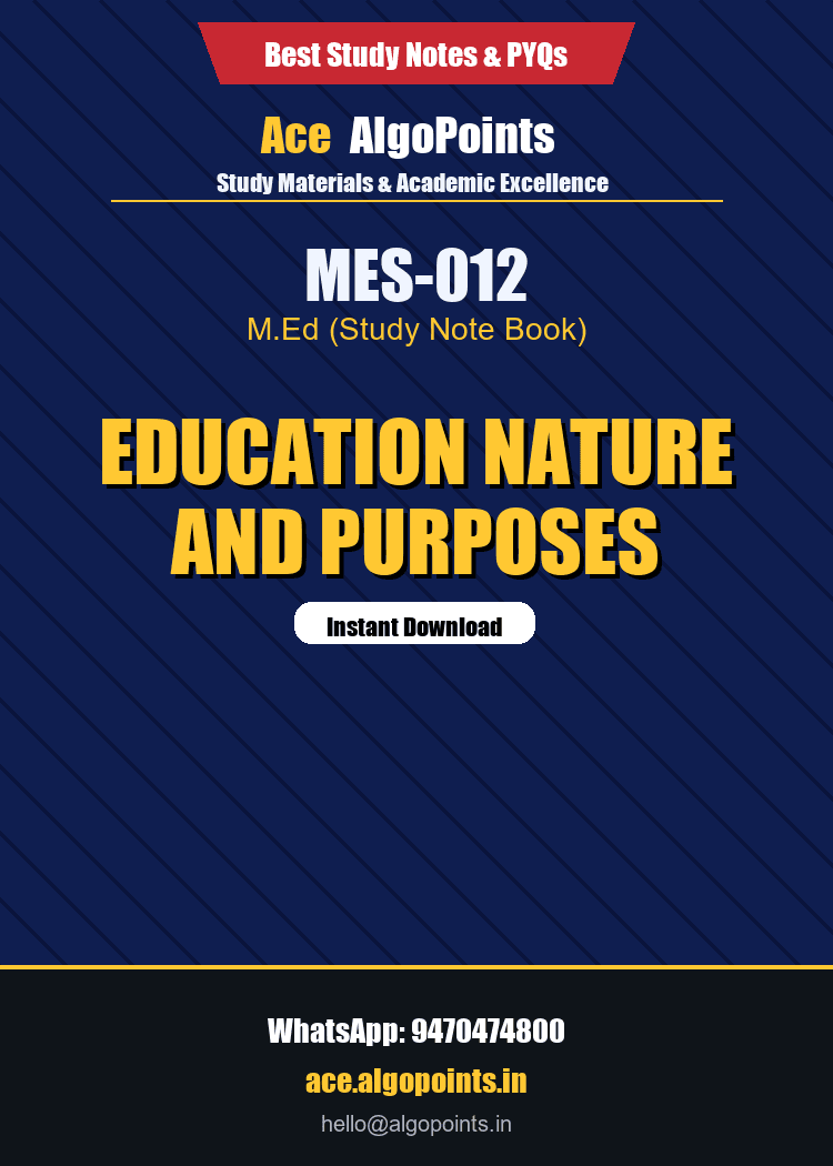 MES-012 - Education Nature and Purposes