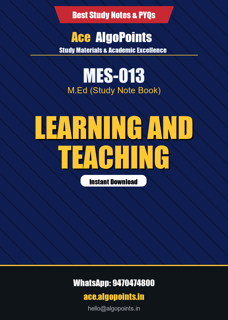 MES-013 - Learning and Teaching