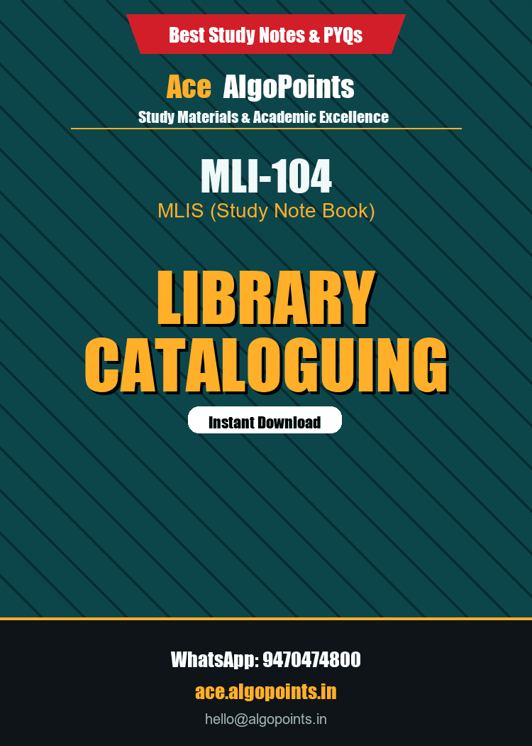 MLI-104 - Library Cataloguing