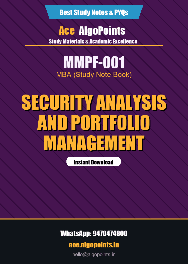 MMPF-001 - Security Analysis and Portfolio Management