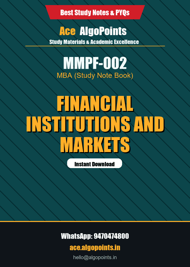 MMPF-002 - Financial Institutions and Markets