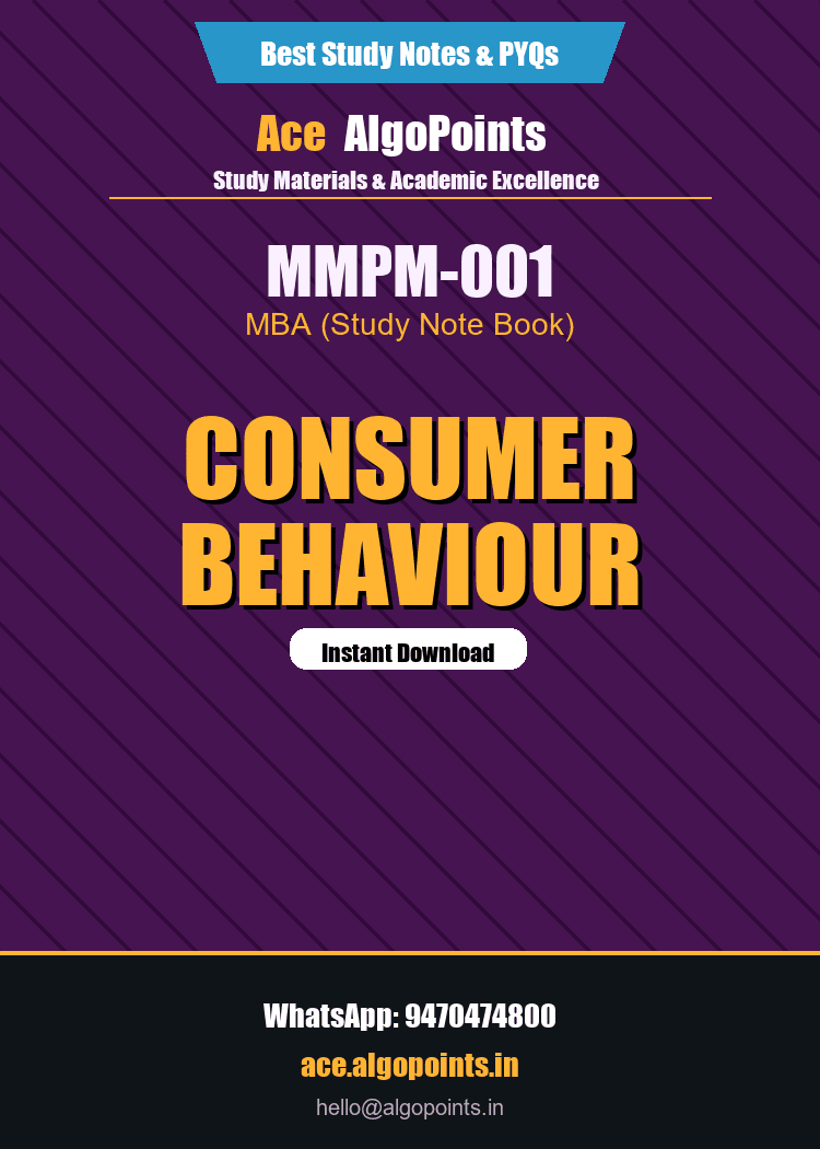 MMPM-001 - Consumer Behaviour