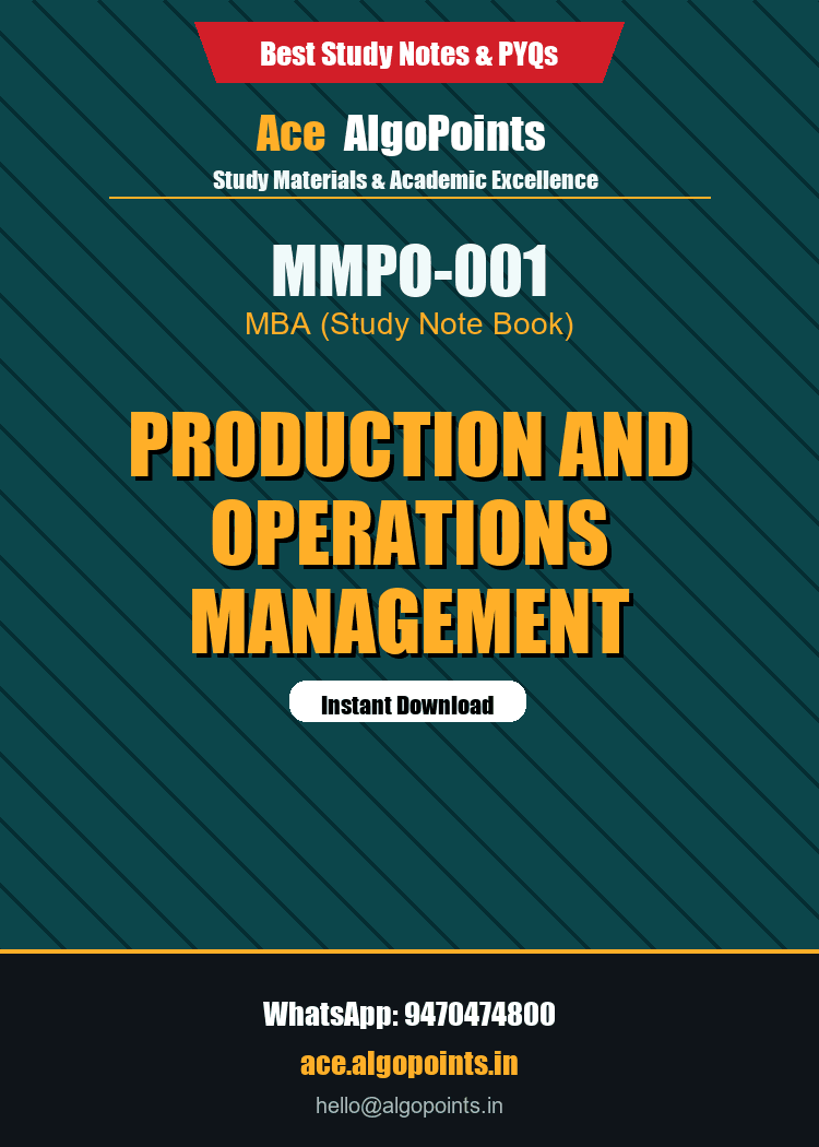 MMPO-001 - Production and Operations Management
