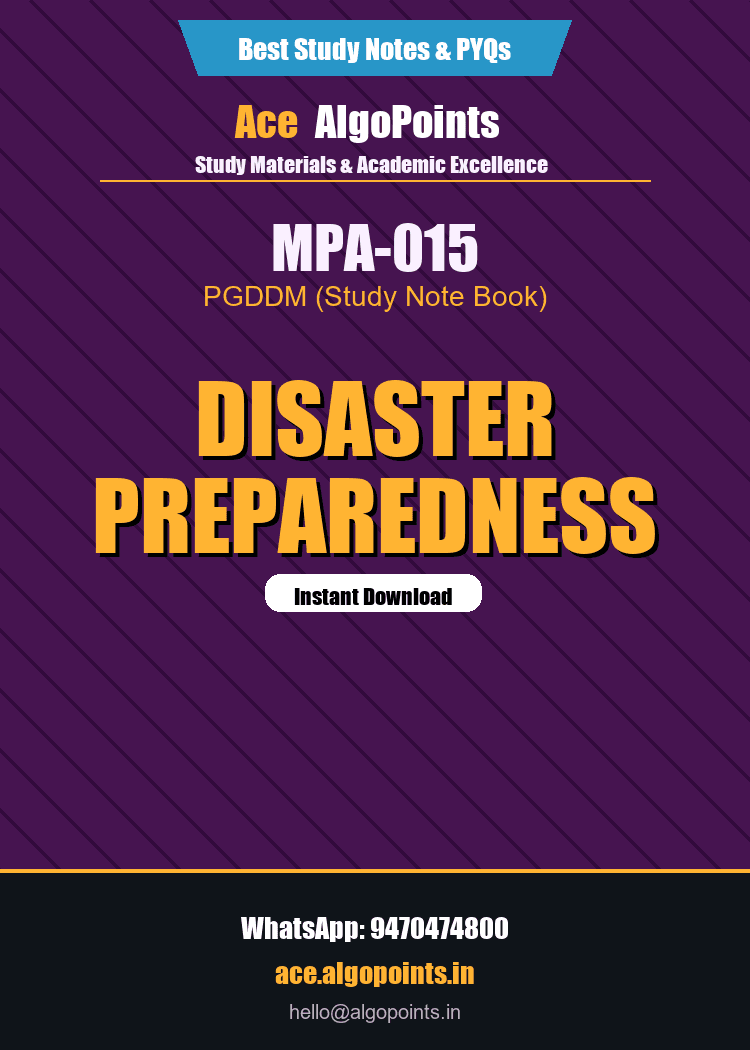 MPA-015 - Disaster Preparedness
