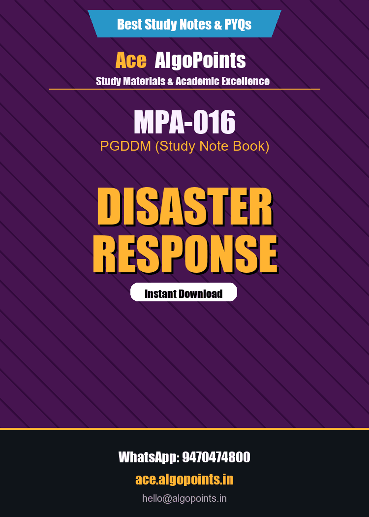 MPA-016 - Disaster Response