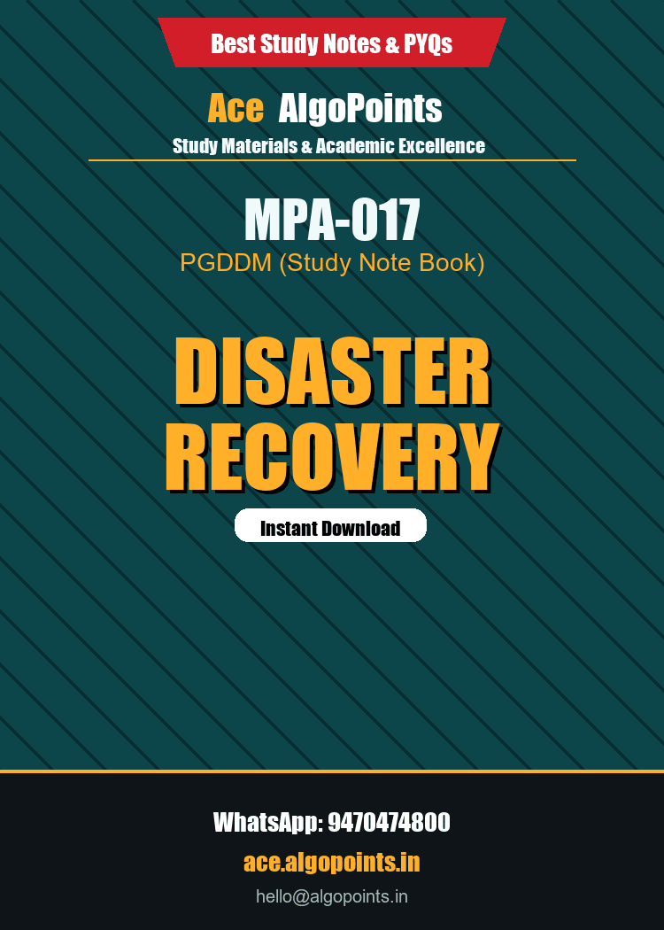 MPA-017 - Disaster Recovery
