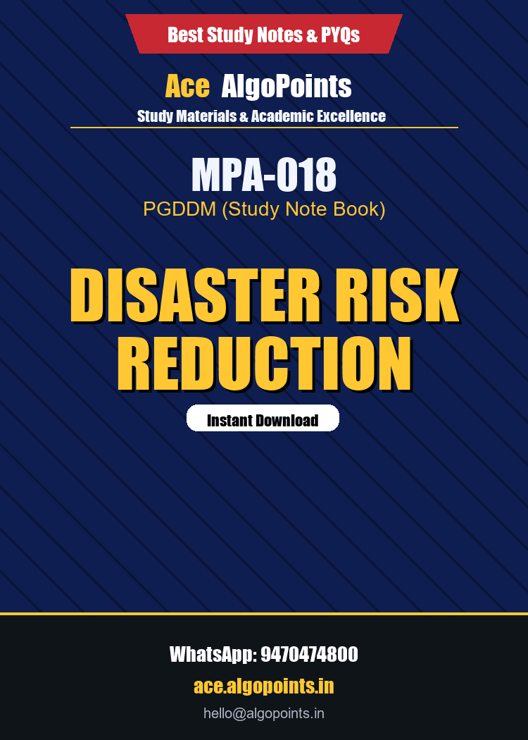 MPA-018 - Disaster Risk Reduction