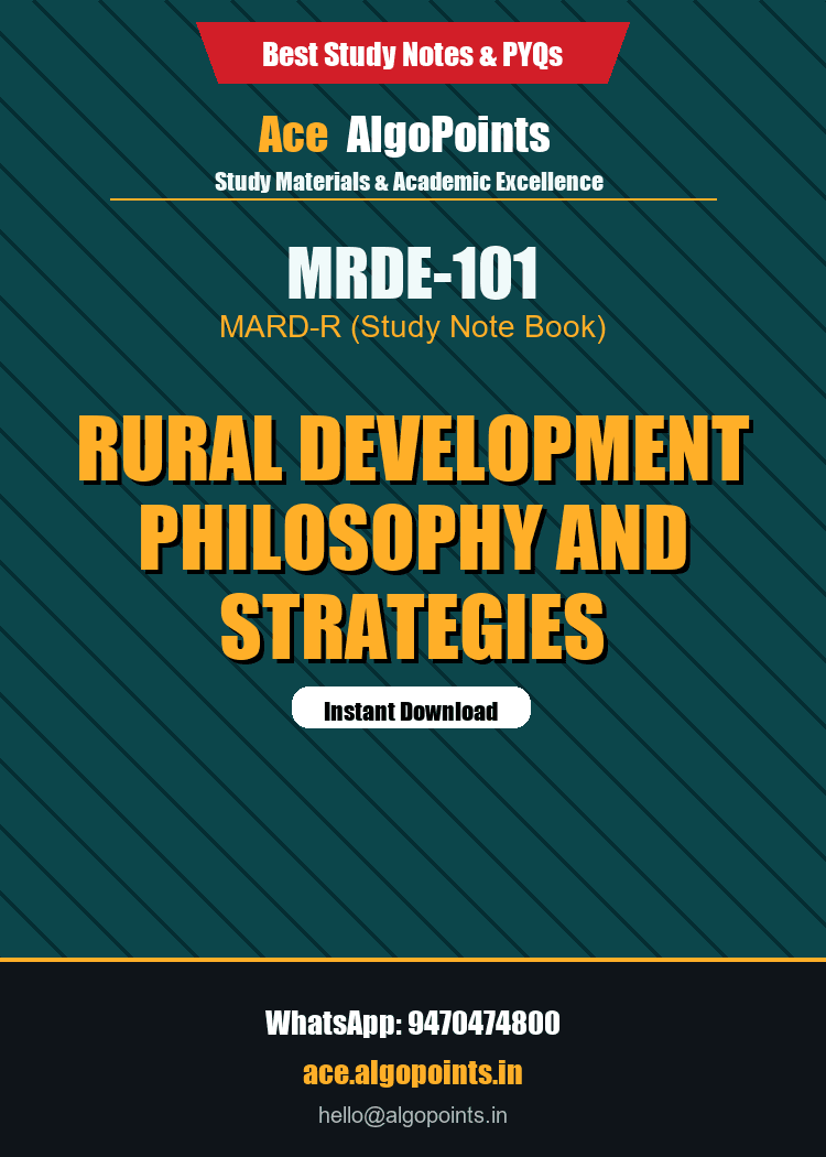 MRDE-101 - Rural Development Philosophy and Strategies