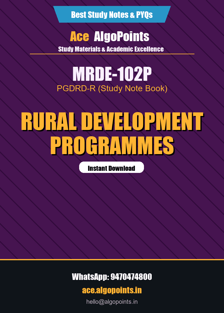 MRDE-102P - Rural Development Programmes