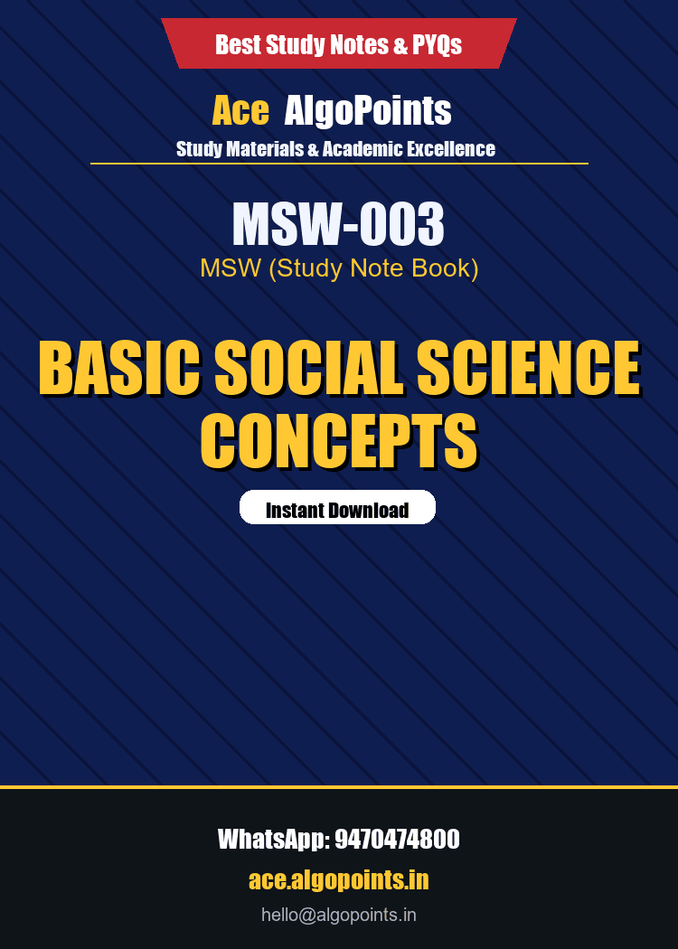 MSW-003 - Basic Social Science Concepts