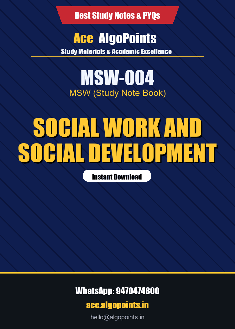 MSW-004 - Social Work and Social Development